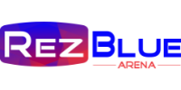 RezBlue VR Logo, VR Arcade Des Moines, Escape Room, Laser Tag, Birthday Party, and things to do in Des Moines, IA