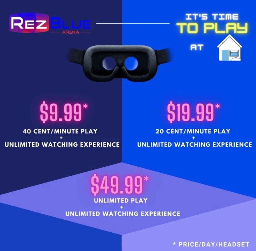 RezBlue VR Arcade Des Moines - In-home Escape Room - Rental Laser Tag