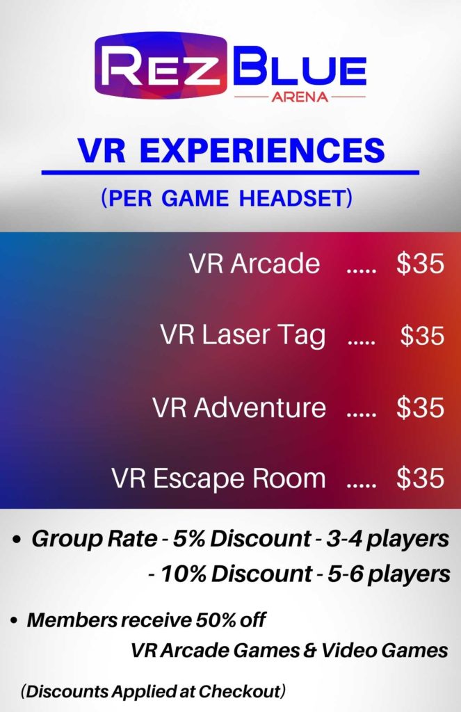 RezBlue Arena, Virtual Reality Gaming Arcade, VR Arcade in Des Moines, Iowa IA. Escape Room, VR Games, Arcade Des Moines